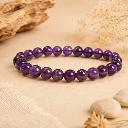 Amethyst Bead Bracelet