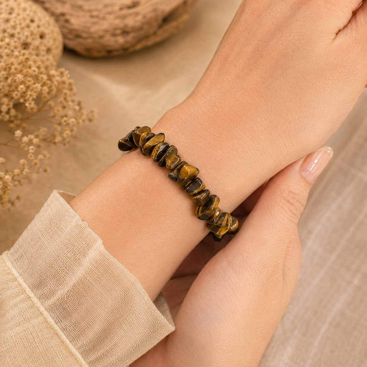 Tiger Eye Chip Bracelet