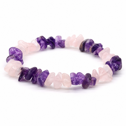 Amethyst Rose Quartz Bracelet