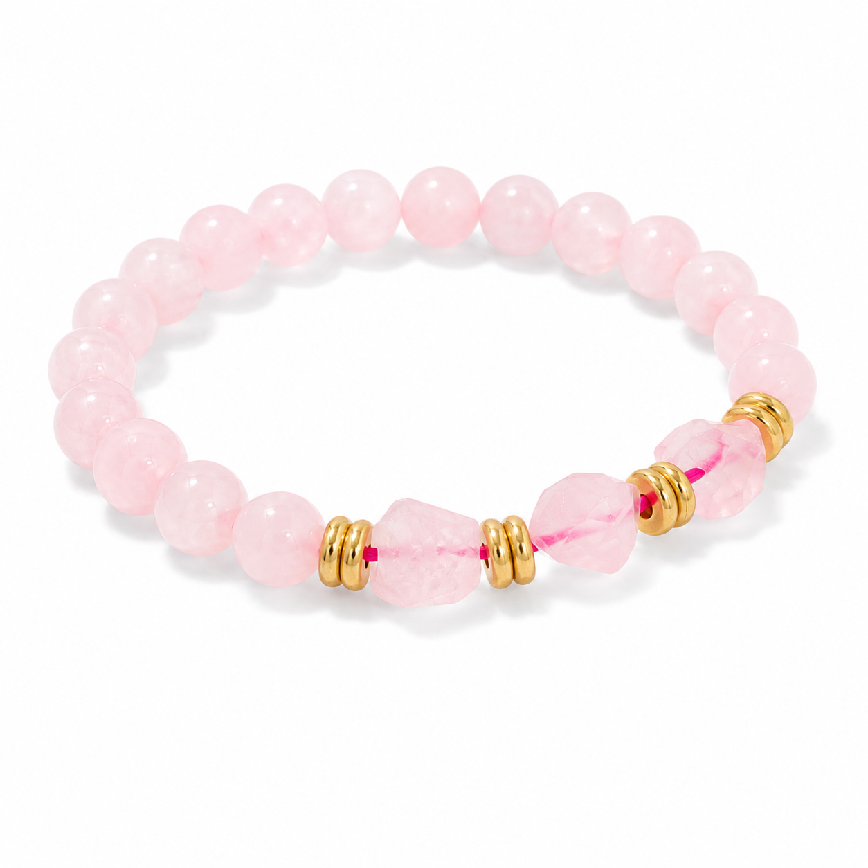 Rose Quartz Bead Bracelet