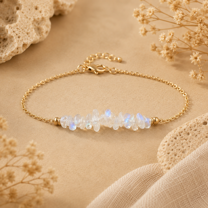 Moonstone Chip Bracelet