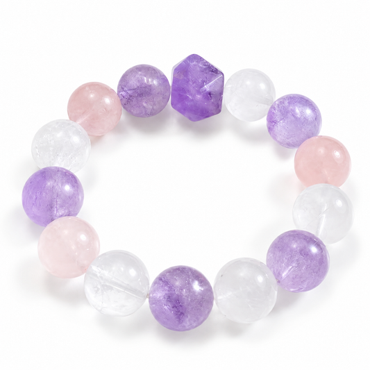 Rose Quartz and Amethyst Bracelet