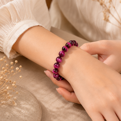 Pink Tiger Eye Bracelet