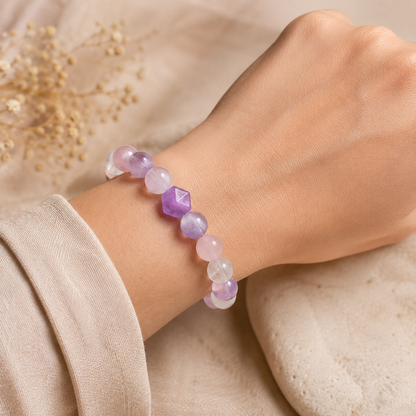 Rose Quartz and Amethyst Bracelet