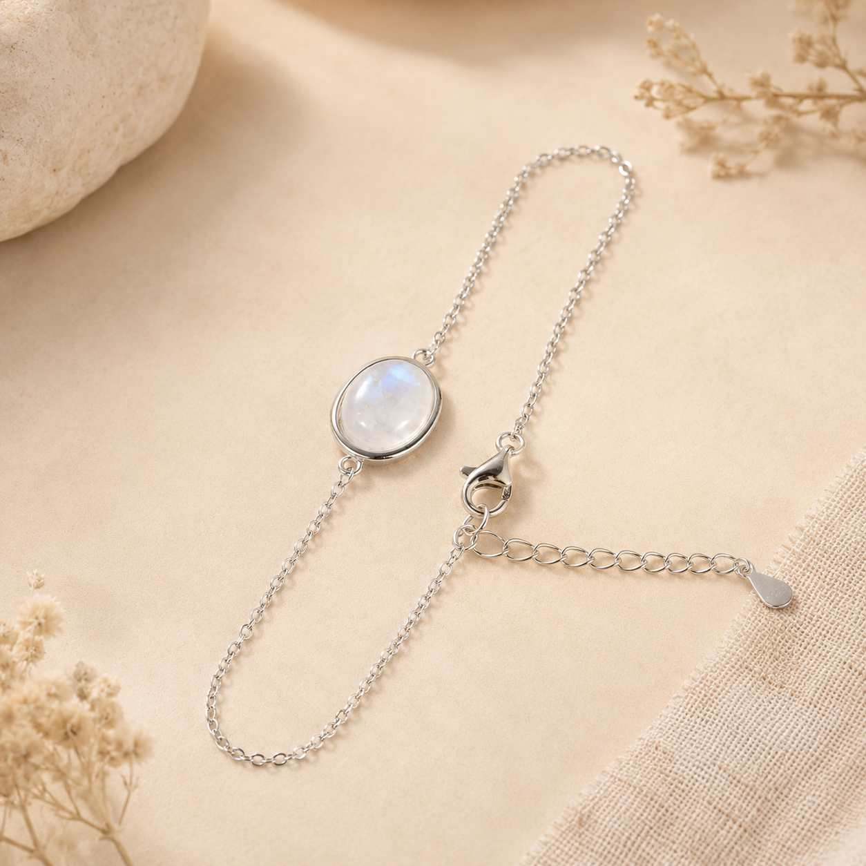 Silver Moonstone Bracelet