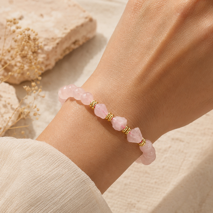 Rose Quartz Bead Bracelet