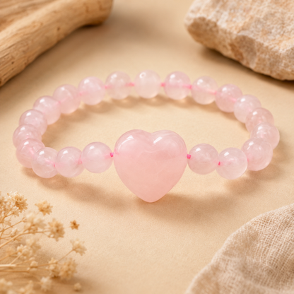 Bracelet with Rose Quartz