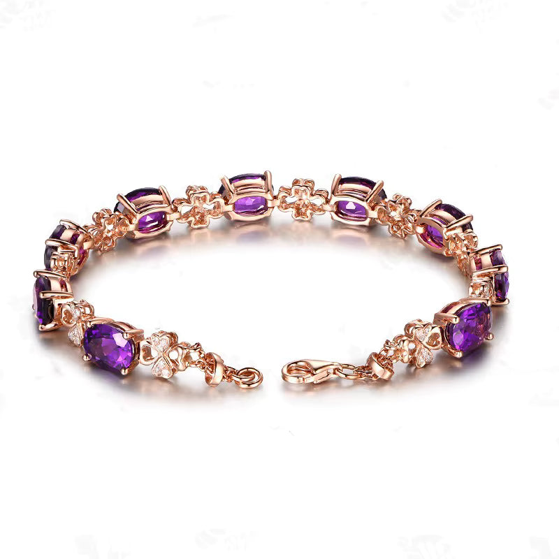 Amethyst Diamond Bracelet