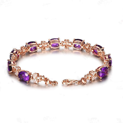Amethyst Diamond Bracelet