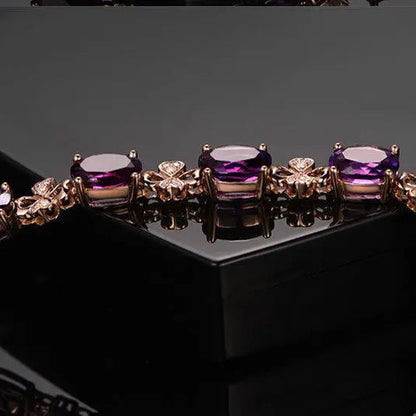 Amethyst Diamond Bracelet
