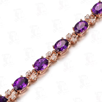 Amethyst Diamond Bracelet