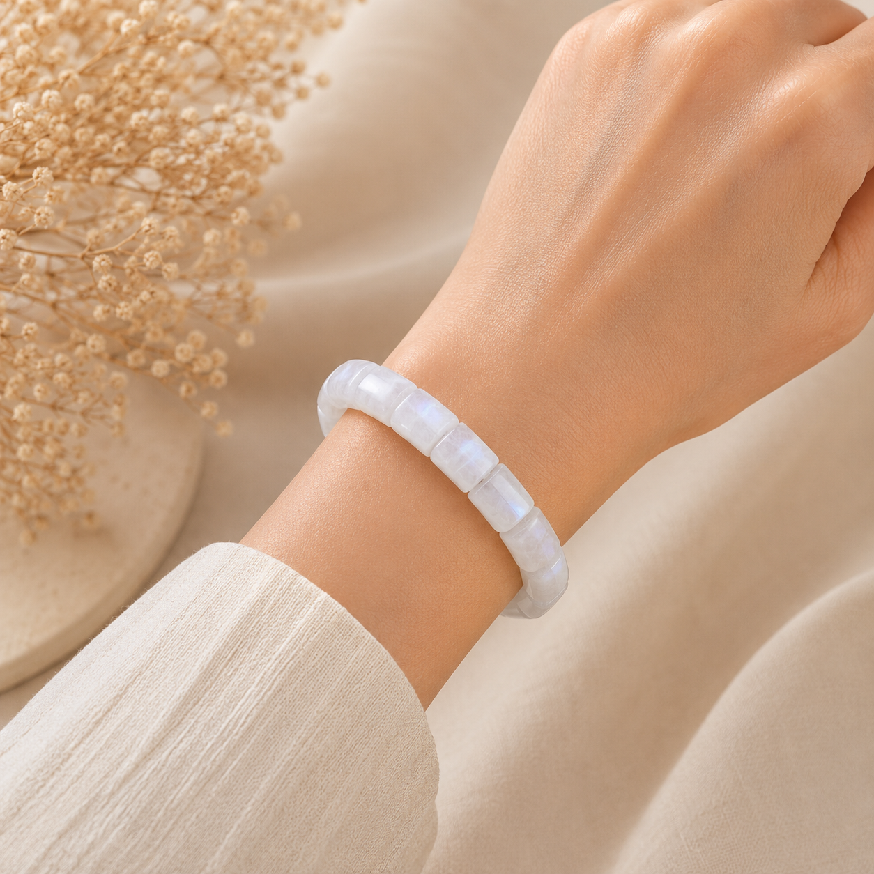 Moonstone Cuff Bracelet