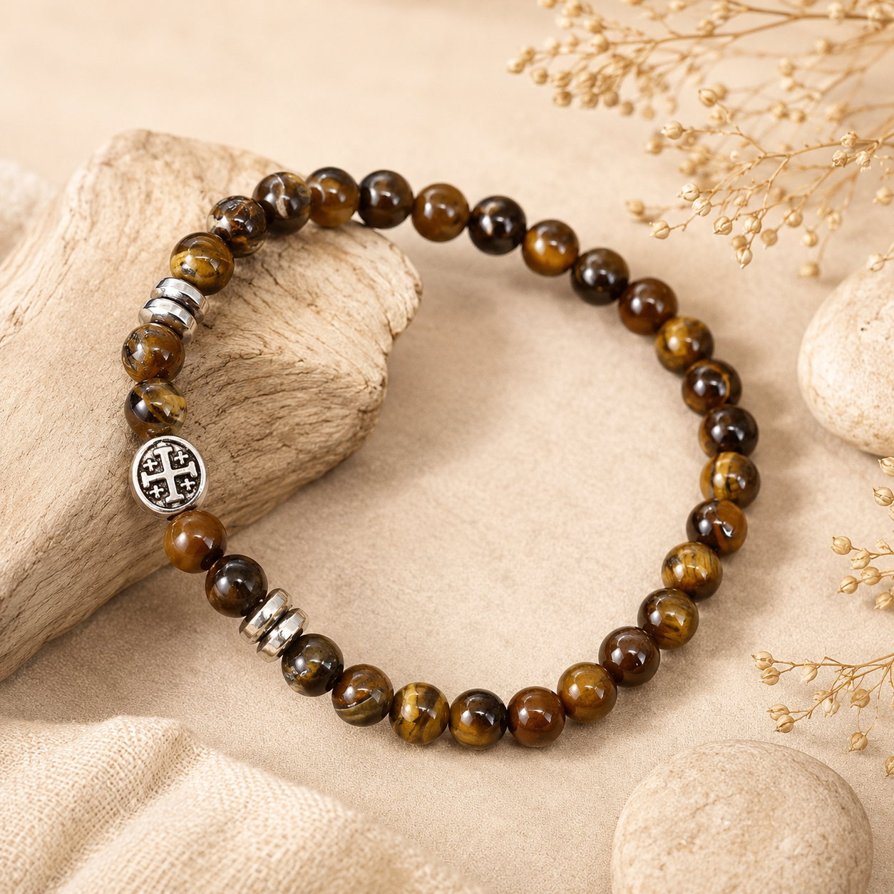 Mens Tiger Eye Bracelet