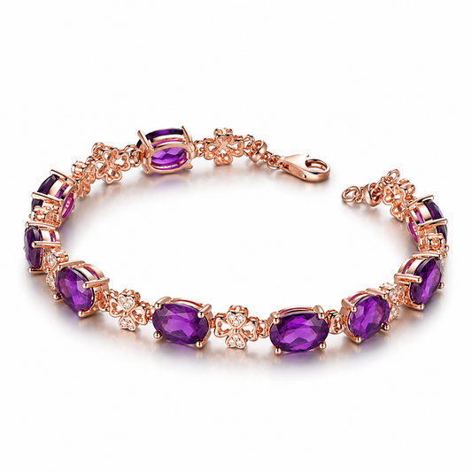 Amethyst Diamond Bracelet