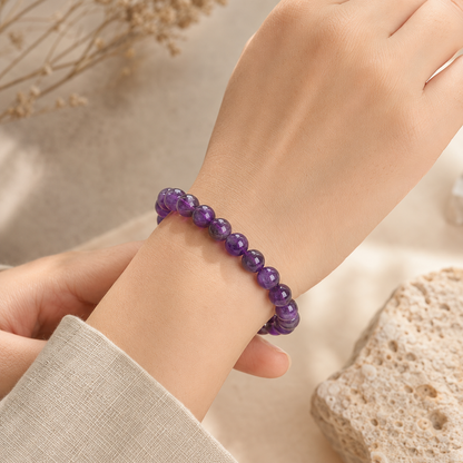 Amethyst Bead Bracelet