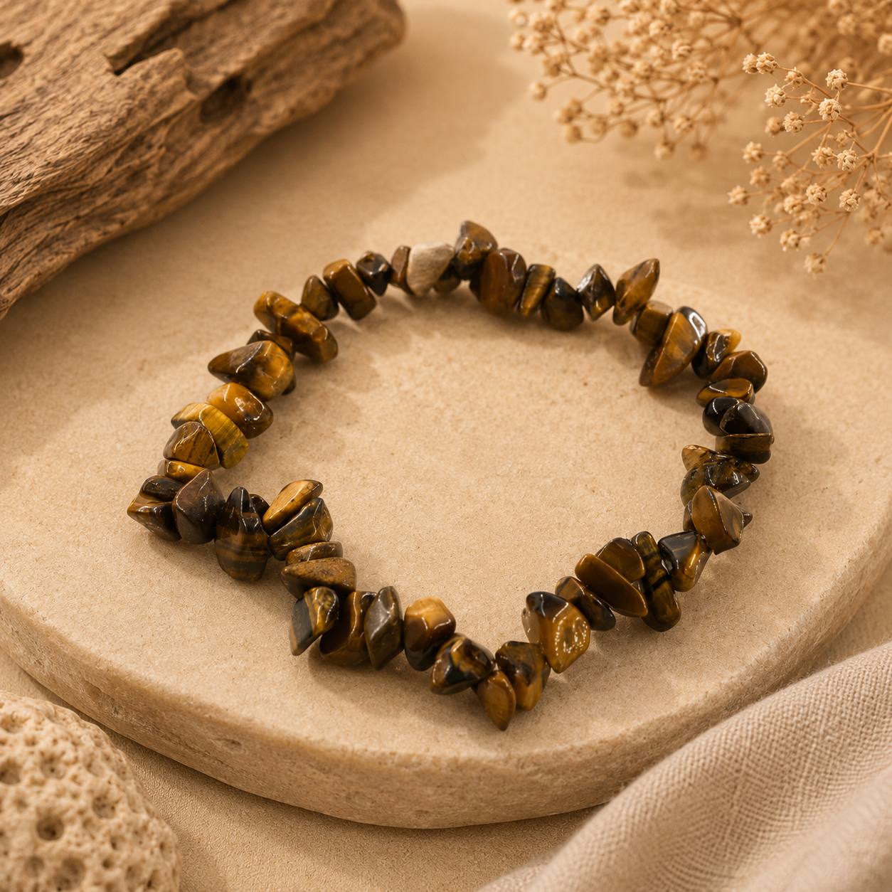 Tiger Eye Chip Bracelet