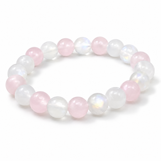 Moonstone Rose Quartz Bracelet