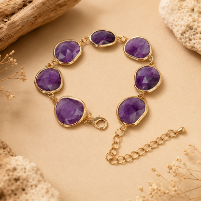 Amethyst Bracelet Gold
