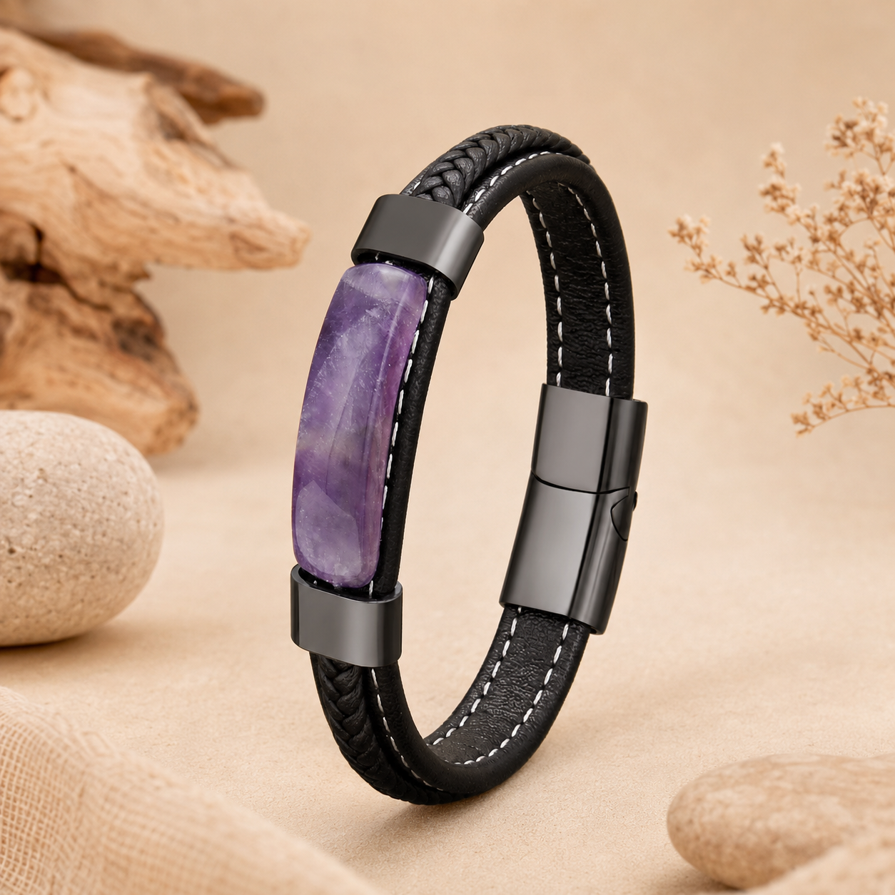 Amethyst Bracelet for Men