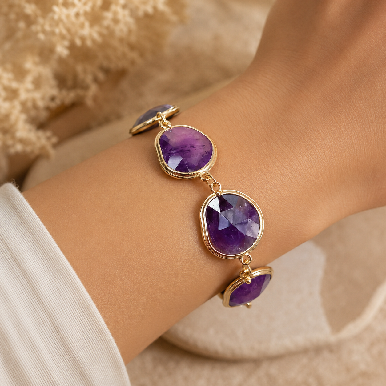 Amethyst Bracelet Gold