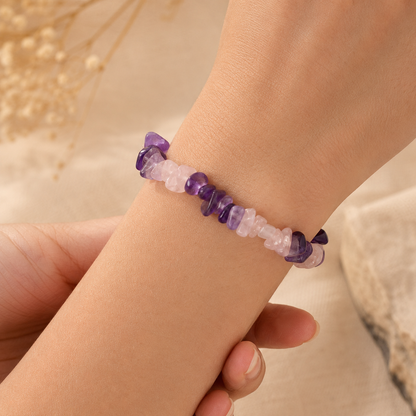Amethyst Rose Quartz Bracelet